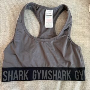 Gymshark Charcoal Racerback Sports Bra